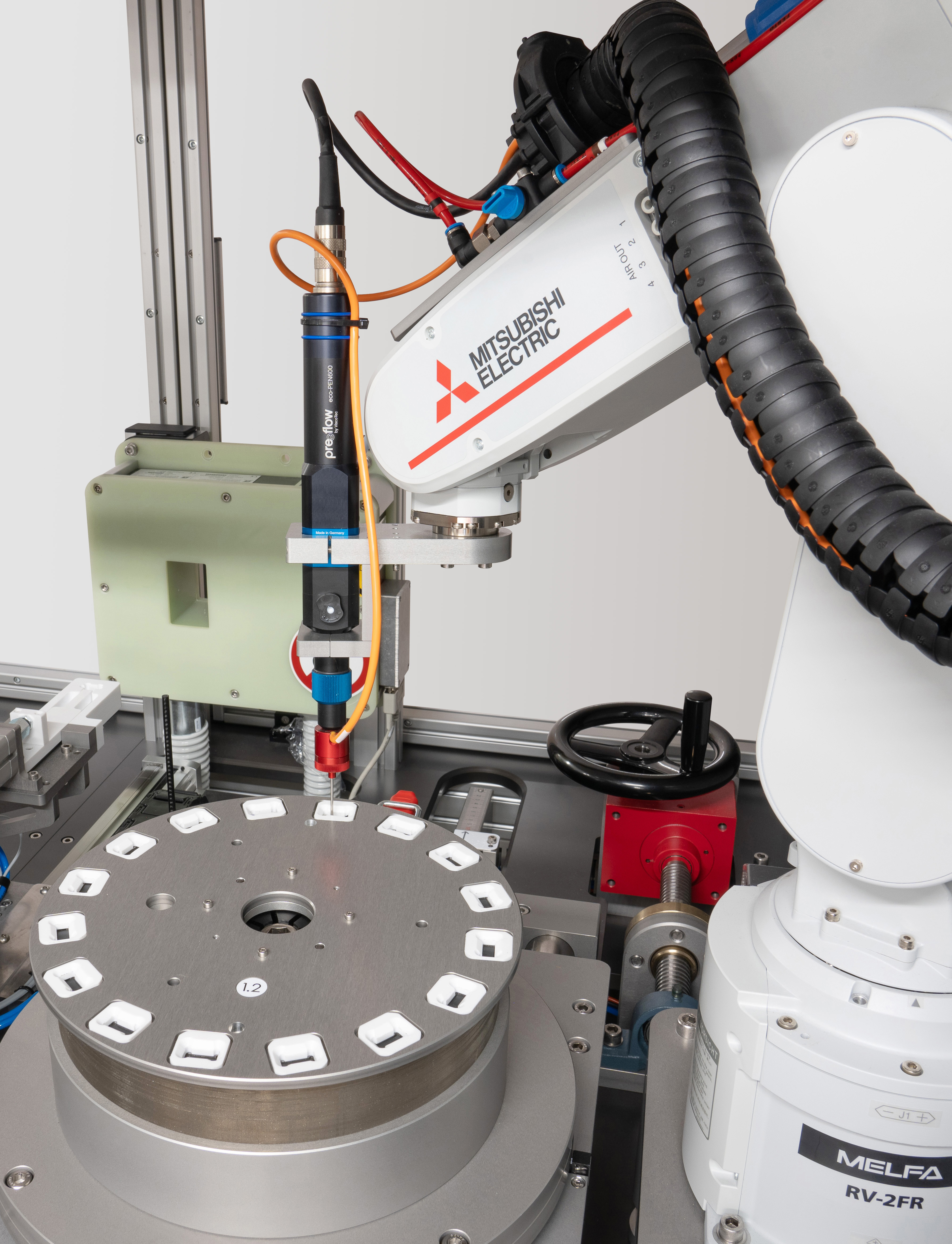 To overcome the challenge of the magnets becoming brittle after being magnetised, Horizon chose two selections from Mitsubishi, their four-axis RH-6CH and six-axis RV-2FR robots [Source: Mitsubishi Electric Europe B.V.]