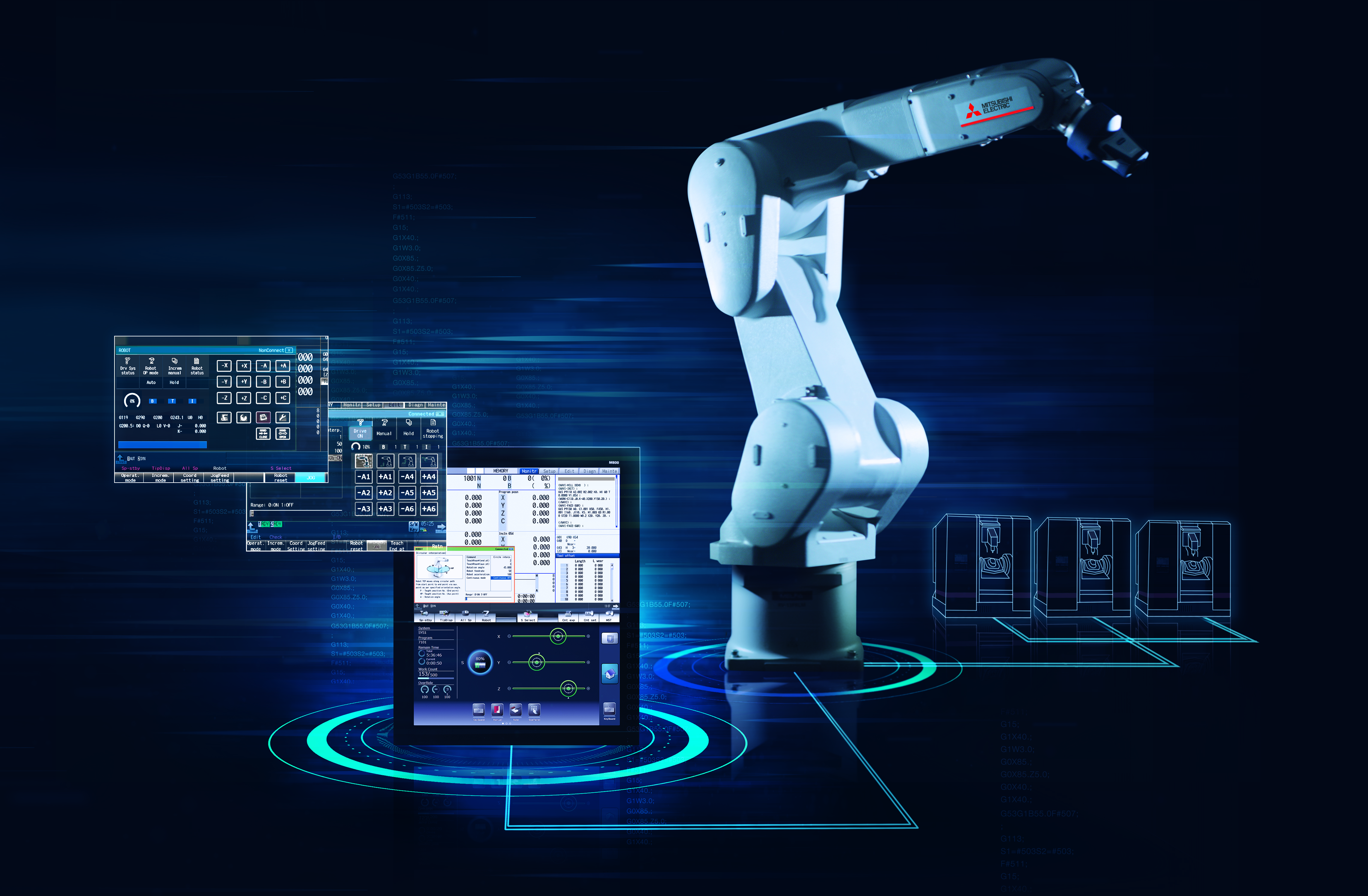 Mitsubishi Electric’s Direct Robot Control (DRC) functionality simplifies the integration of robots in metal forming applications by allowing machine tool operators to program and use robots quickly. [Source: Mitsubishi Electric Europe B.V.]