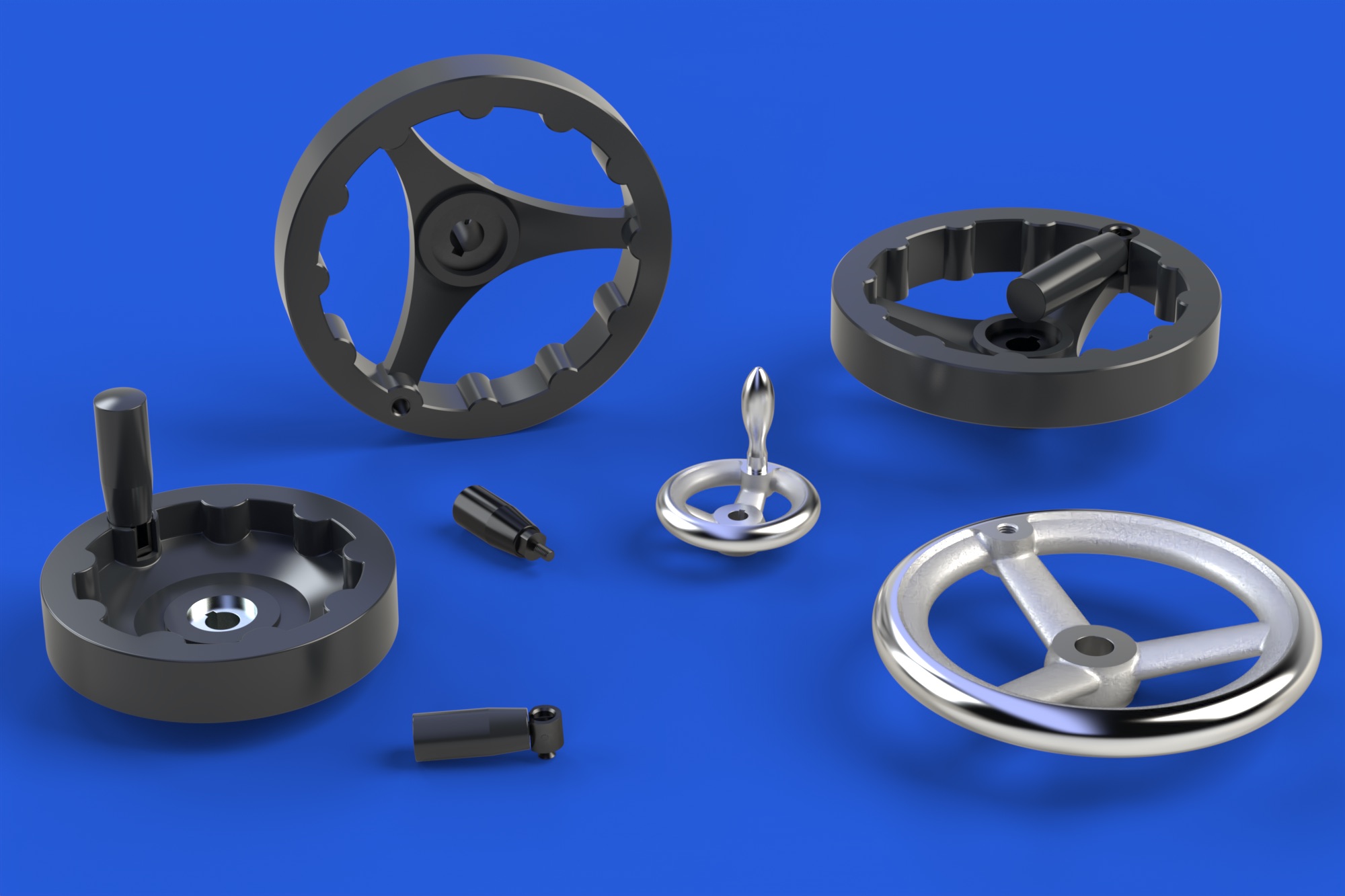 The new handwheels are constructed from glass reinforced polyamide with a black finish.