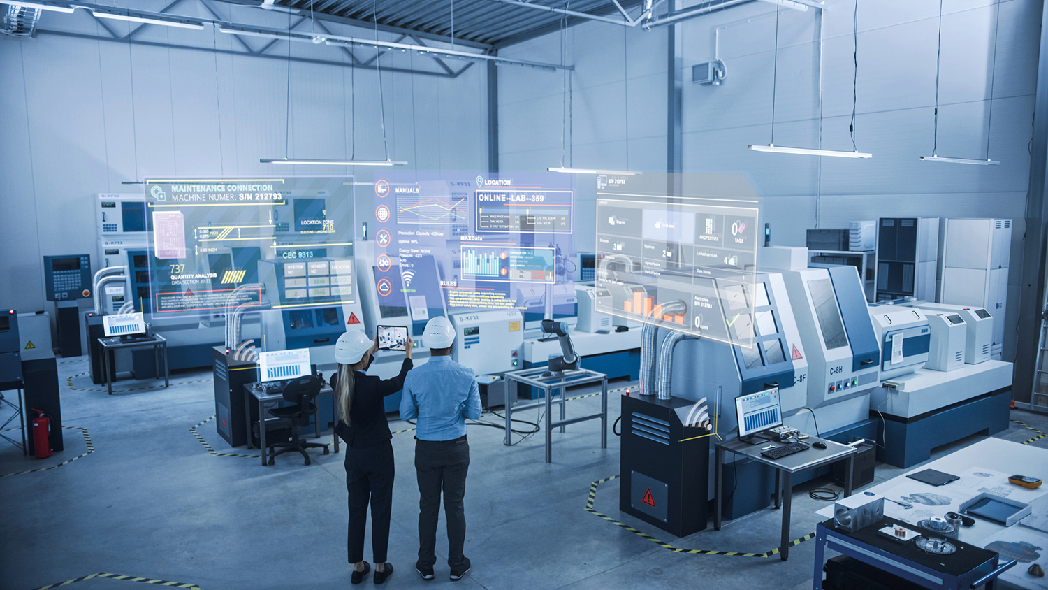 Le fabbriche di domani utilizzeranno approfondimenti basati sui dati per creare sistemi cyber-fisici che accresceranno la flessibilità, l'efficienza e la produttività. [Fonte: Mitsubishi Electric Europe B.V.]