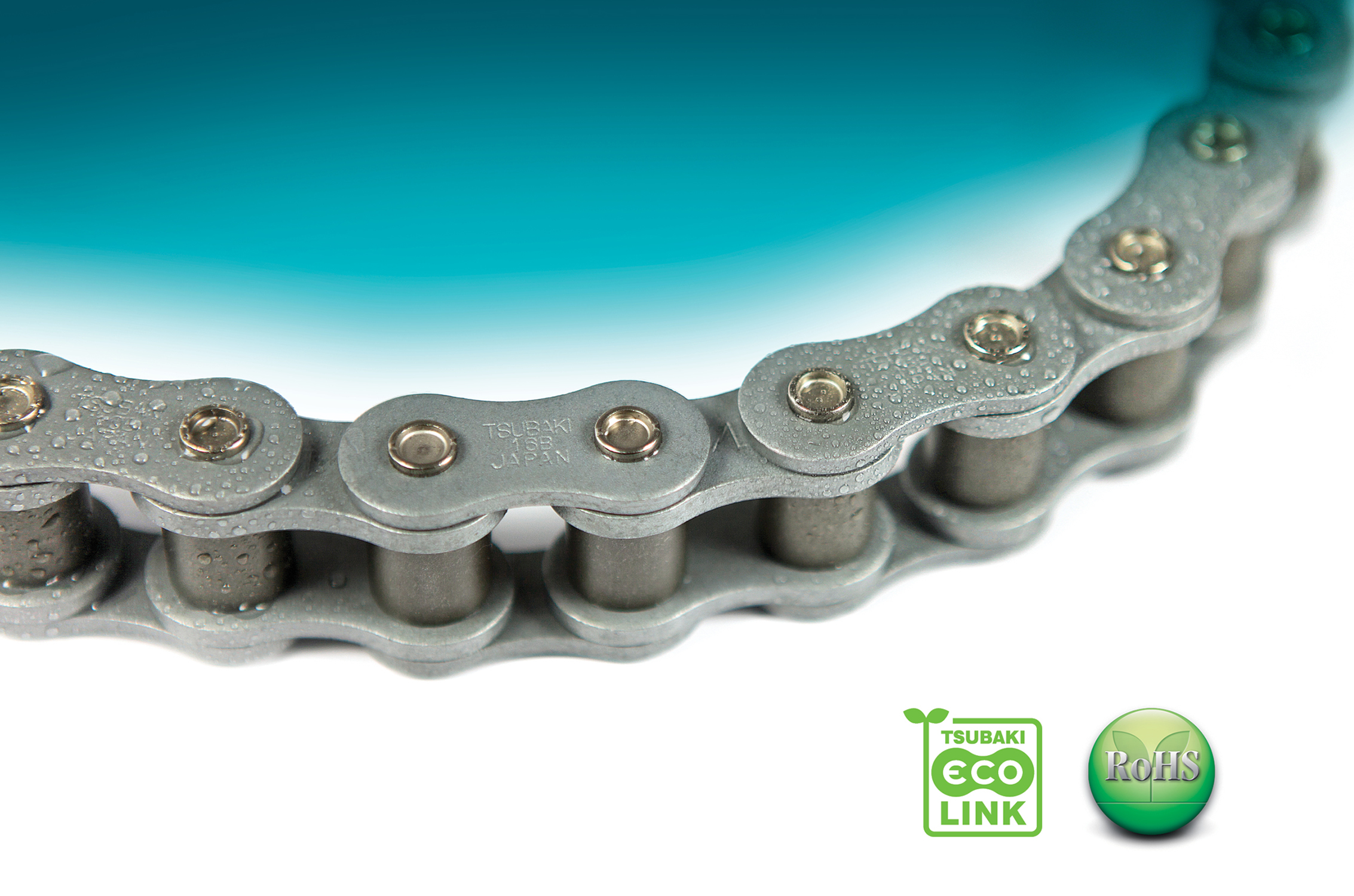 Tsubaki provided the beverage manufacturer with the lube-free RS12B-1 Lambda Neptune™ roller chain. Its inherent resistance to corrosion ensured an instant improvement in reliability.
