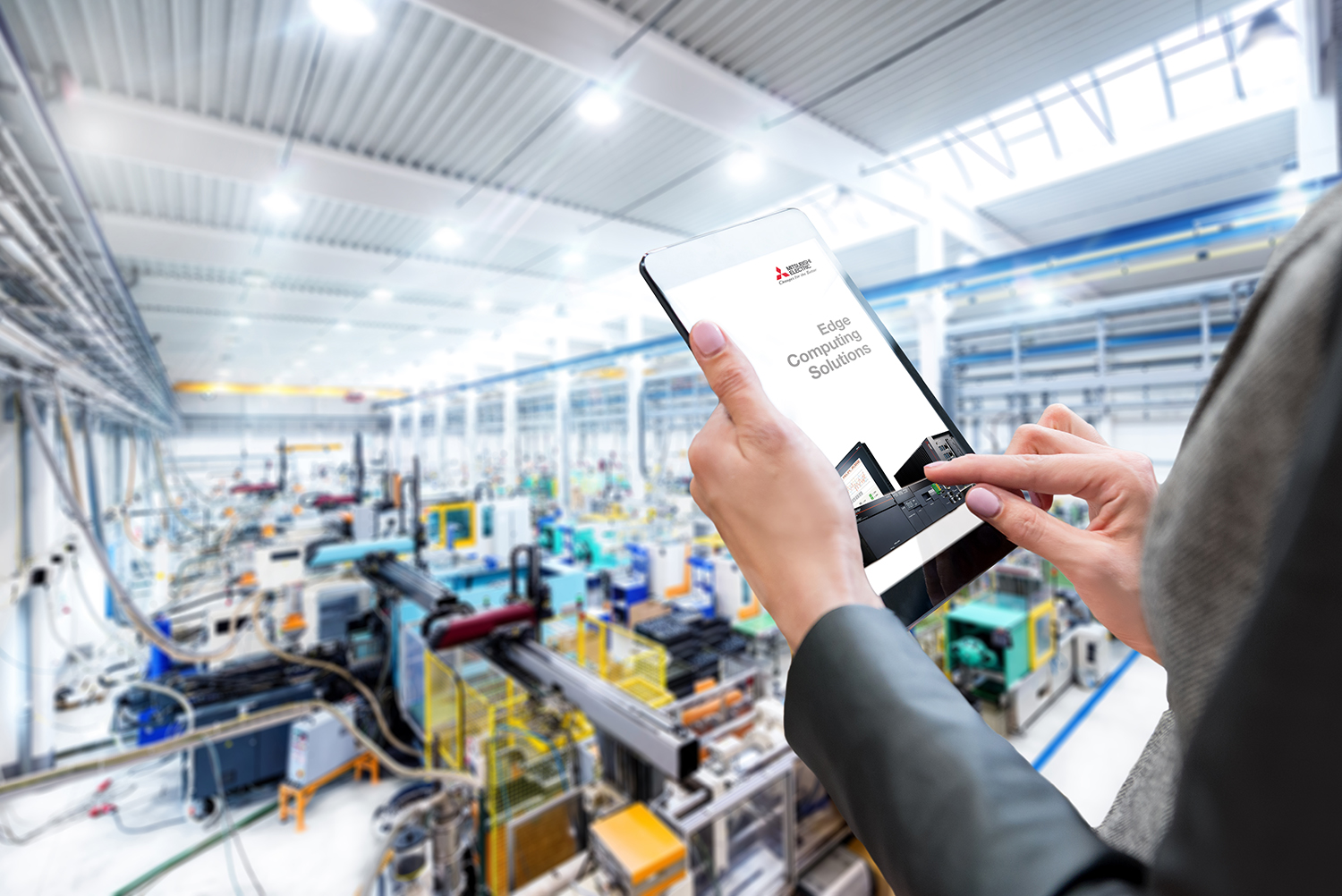 The digital transformation of a business is dependent on forming an intermediate layer between the shop floor and the higher-level business systems, by using Edge computing solutions. [Source: Mitsubishi Electric Europe B.V]