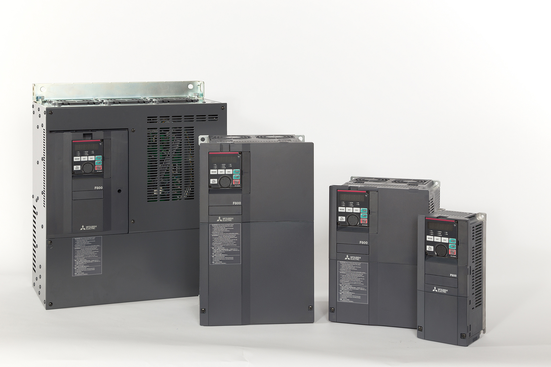 Mitsubishi Electric’s FR-F800 series of VSDs is designed specifically to work with fans and pumps to deliver smooth ramp-up, fast response and high electrical efficiency. [Source: Mitsubishi Electric Europe B.V.]