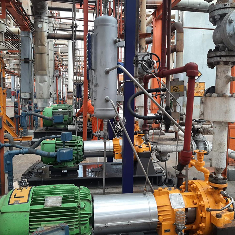 In total, 35 non-Sulzer OH2 process pumps were upgraded using the OHX retrofit kit