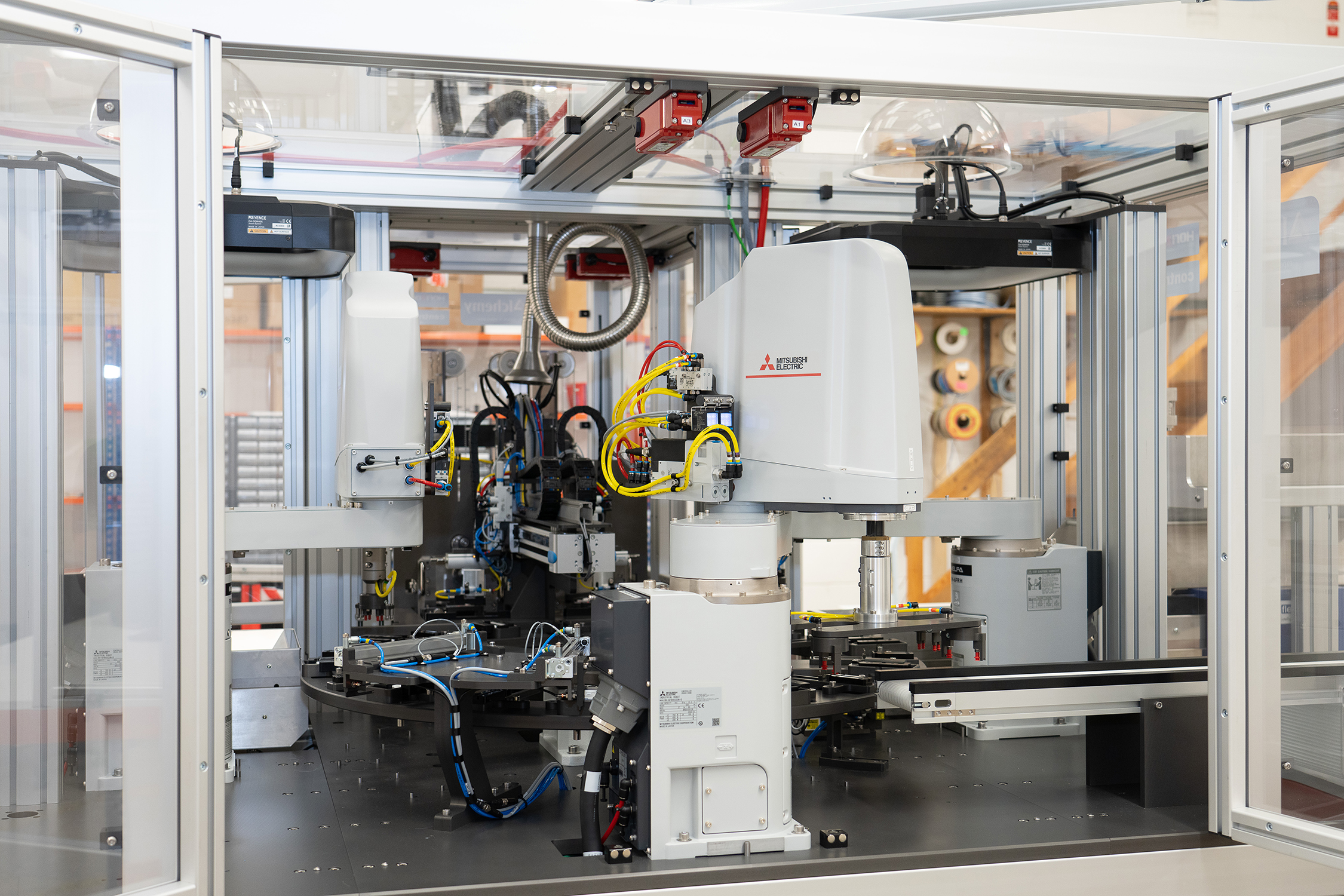 Cooperative systems like horizontal SCARA robots, can address the needs of medical device manufacturers with limited room available. [Source: Horizon Instruments]