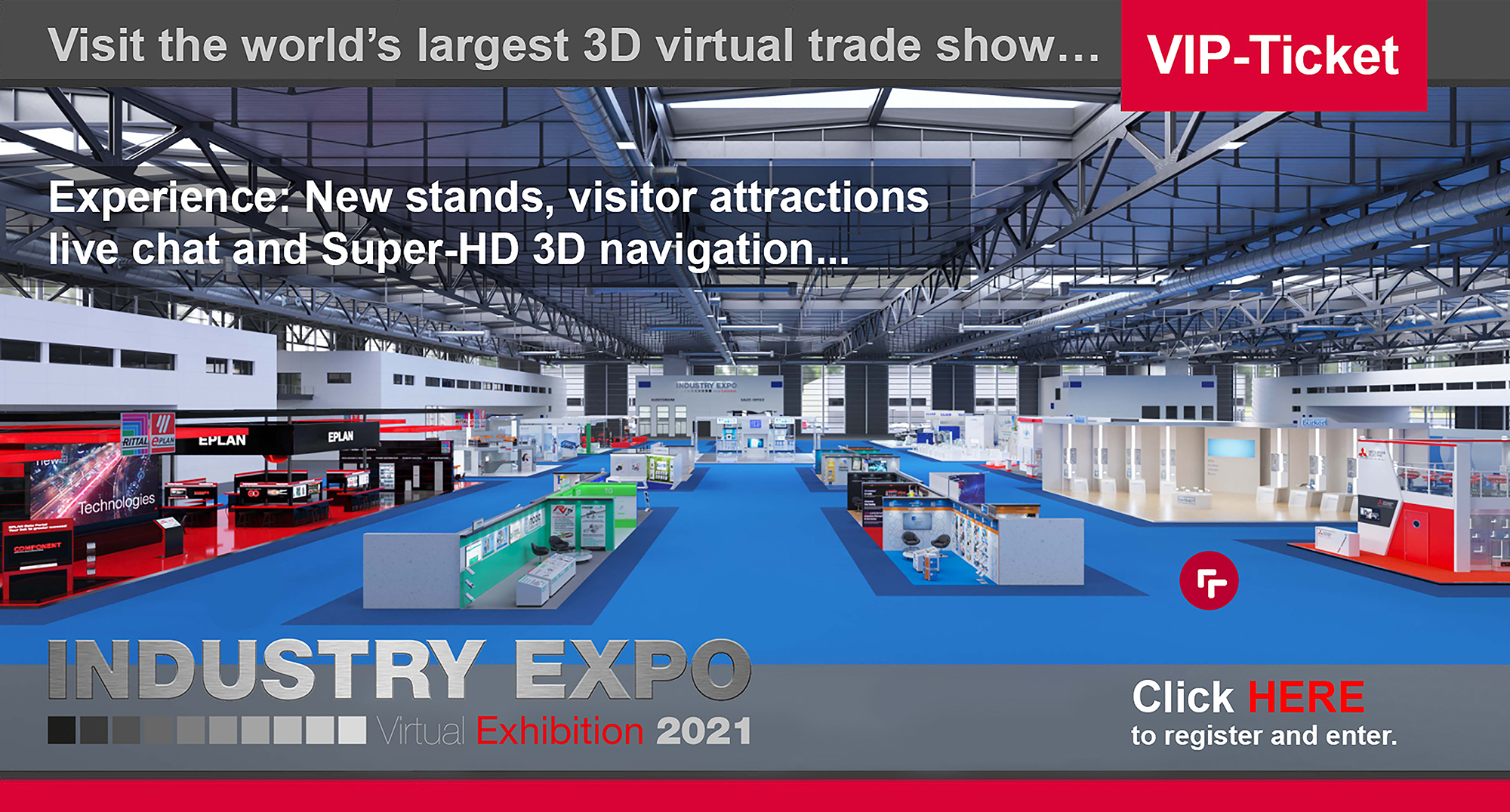 e-tickets have been issued for IndustryExpo 2021, allowing visitors to ‘click’ to enter and explore a wide range of innovative engineered products, automation, training, and software solutions.