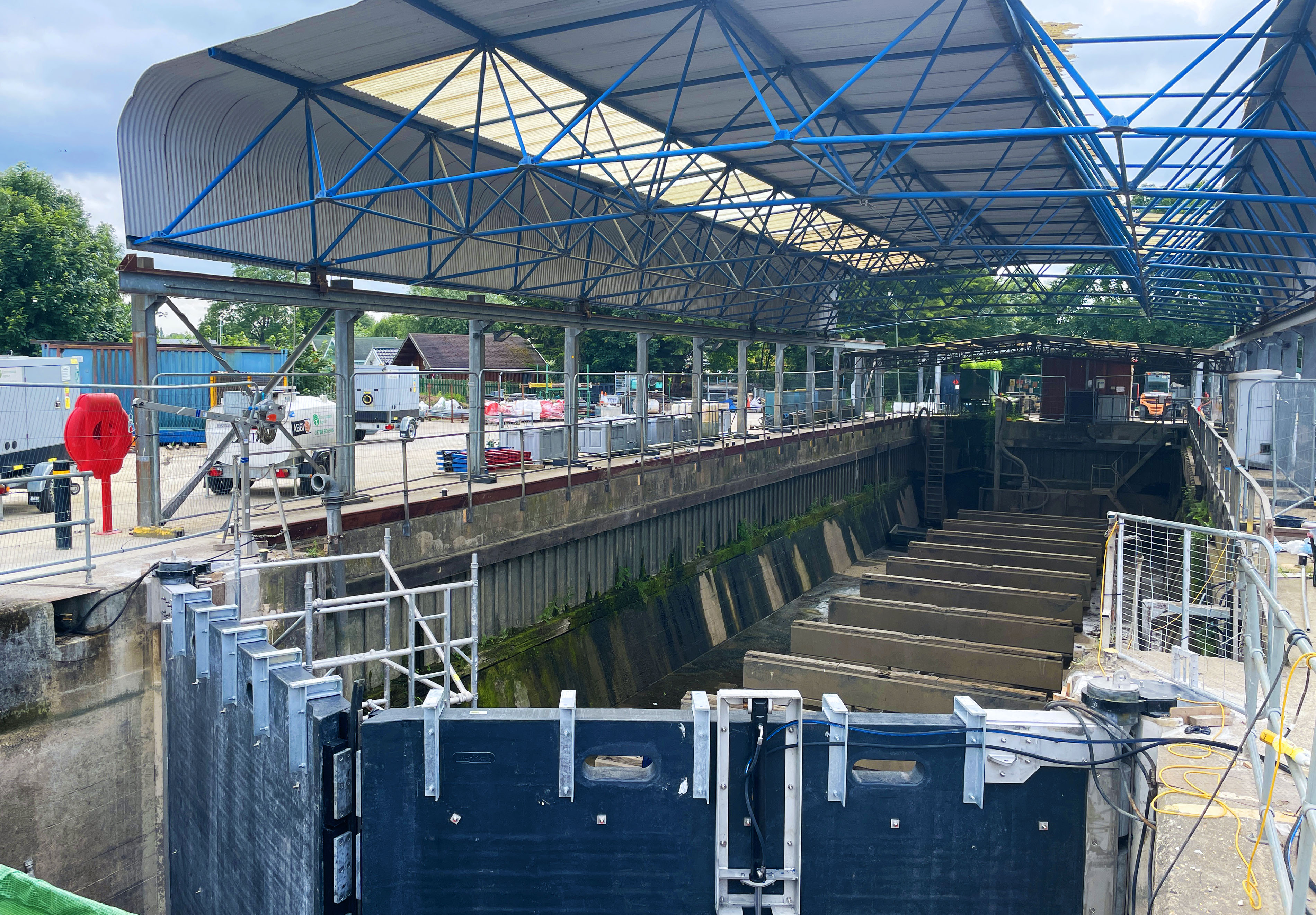 The nomination derived from ECS’ work installing the UK’s first set of moulded FRP lock gates at the Sunbury Dry Dock