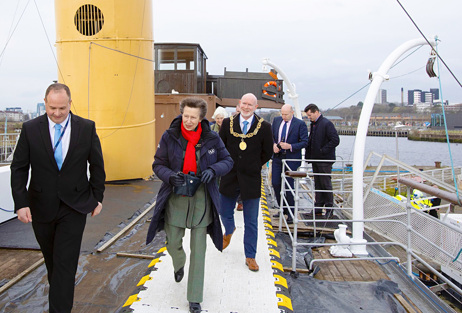 Image 1: Her Royal Highness, The Princess Royal visited the TS Queen Mary which is berthed in Glasgow [Source: Martin Shields]