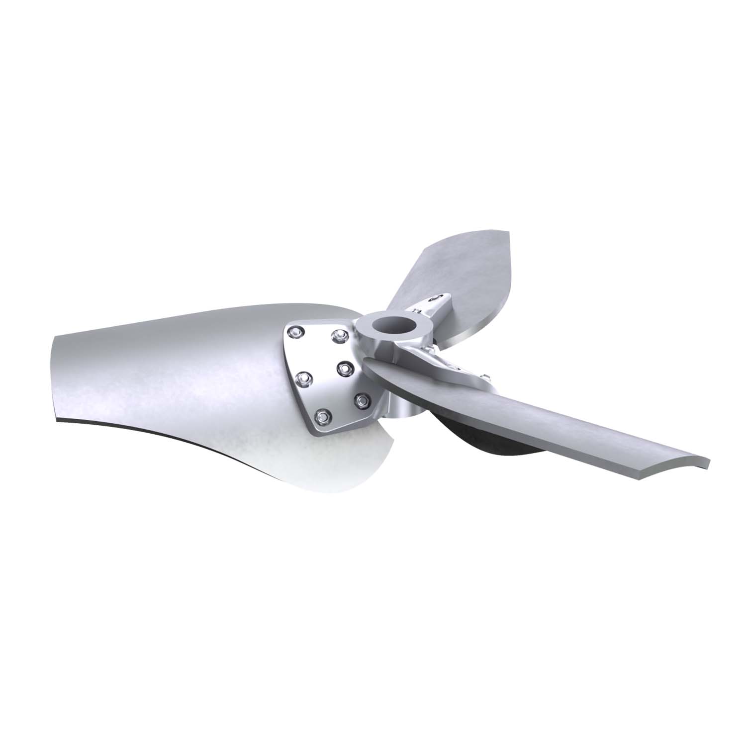 Greater power savings could be achieve with Scaba hydrofoil high-efficiency impeller versus pitch blade turbine