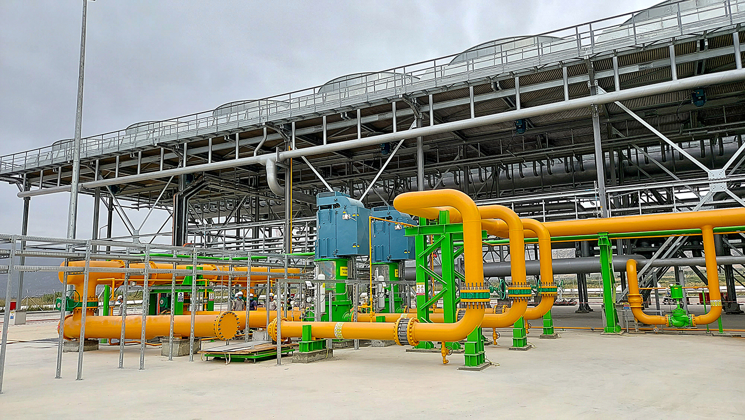 Sulzer’s main feed pumps installed in a Binary Cycle Geothermal Power plant. (Image Source: Exergy International srl)