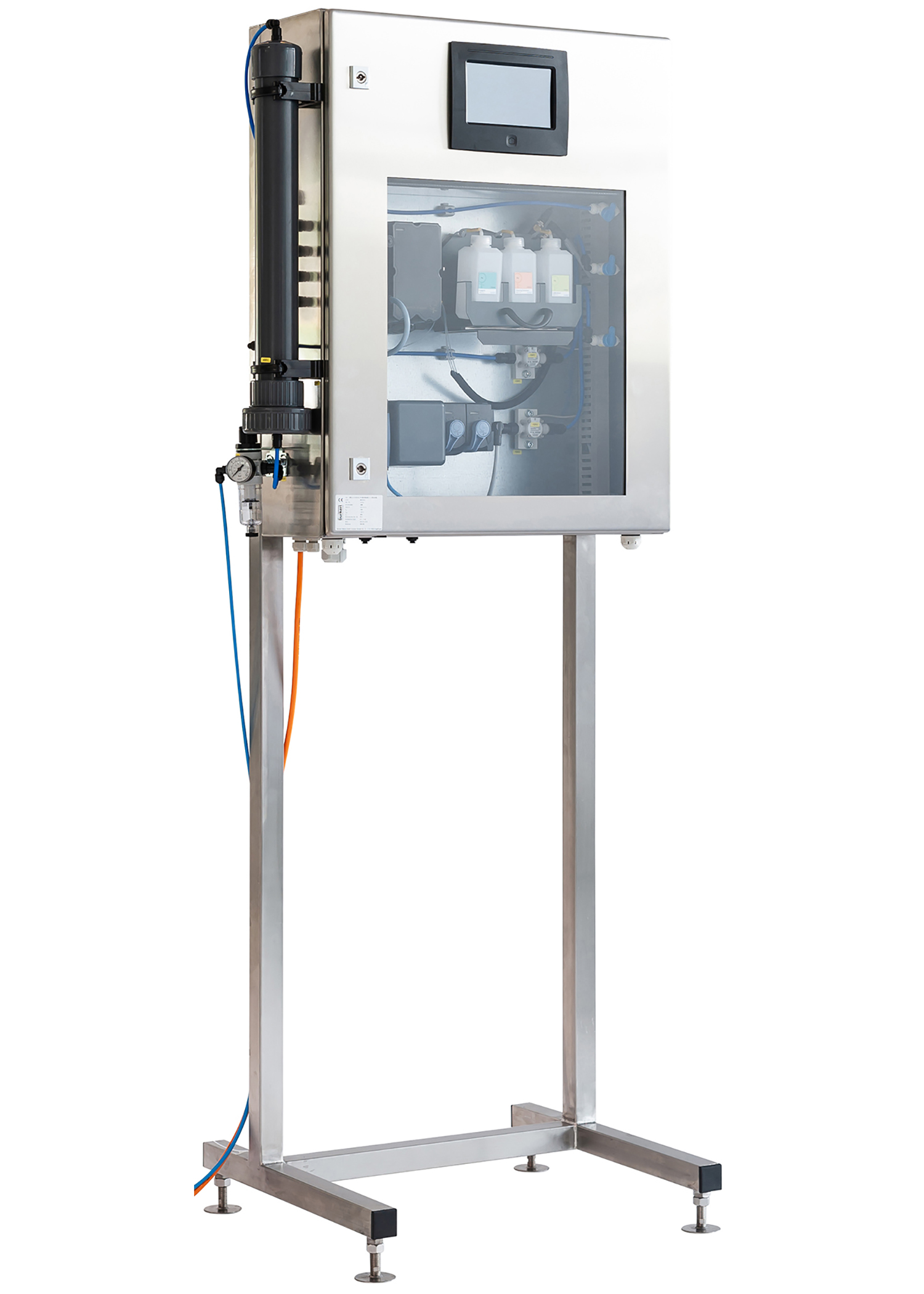 Bürkert’s 8905 water analysis system and chlorine sensor has a t90 time, the duration that it takes the sensor to measure 90% of the chlorine concentration, of less than 30 seconds.