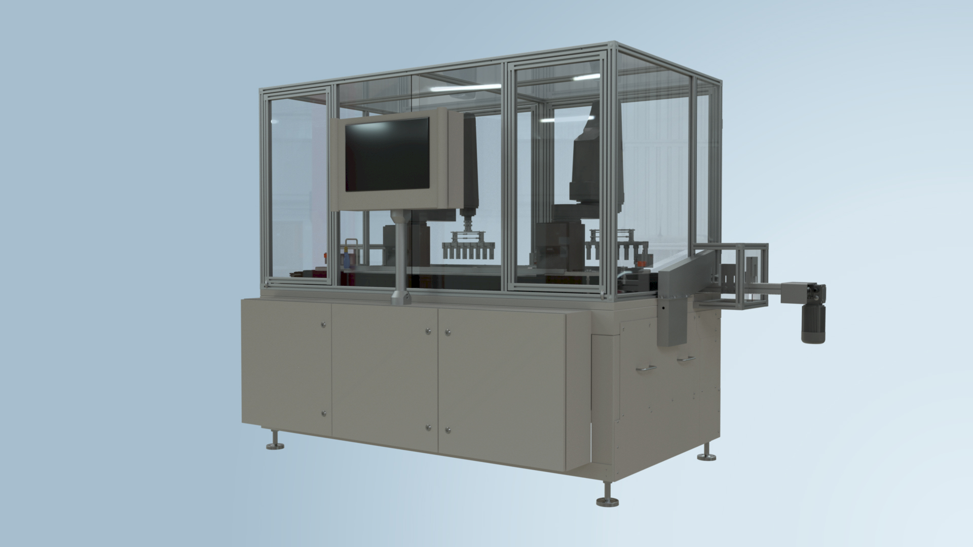 Der Automat von Optimal besteht aus Produktträgern („Pucks“), SCARA-Robotern sowie einer Förderanlage und entlastet das Bedienpersonal von repetitiven Aufgaben.