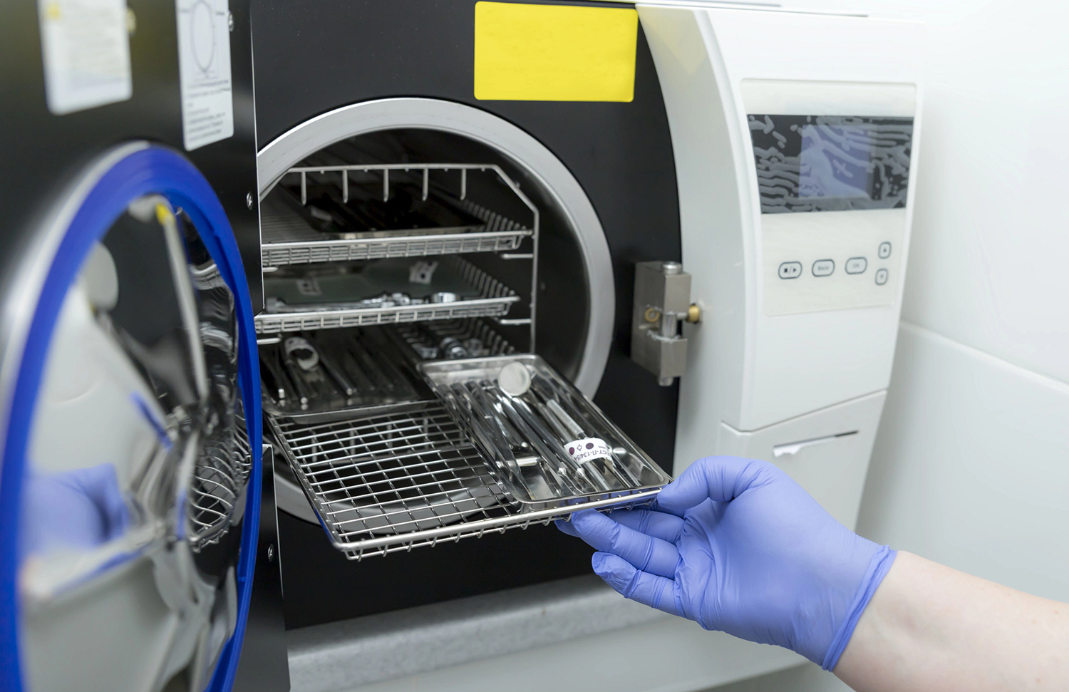 The most common sterilisation method used in hospitals is autoclaving, also called steam sterilisation.
