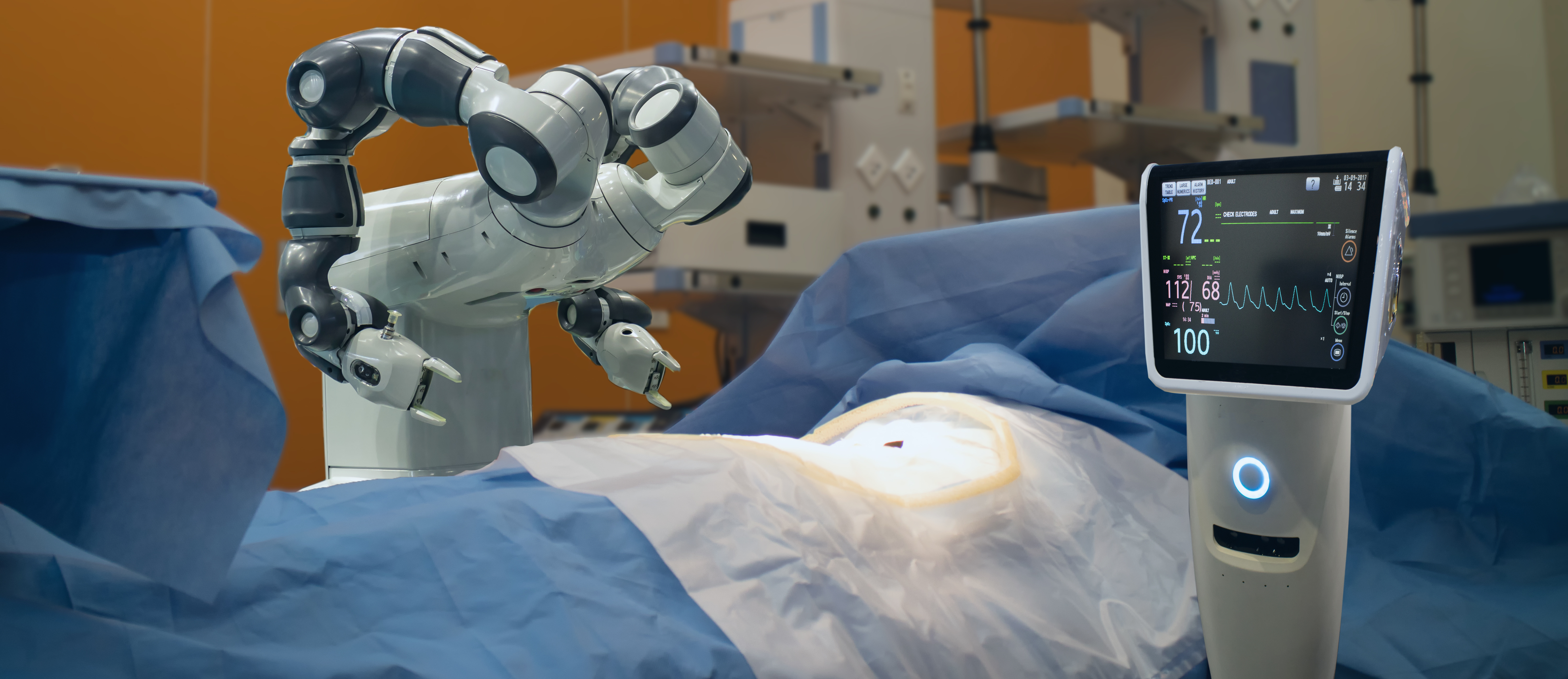 In surgical robot applications a motion solution that delivers high power density in a small package is a common requirement. (AdobeStock_232993142)