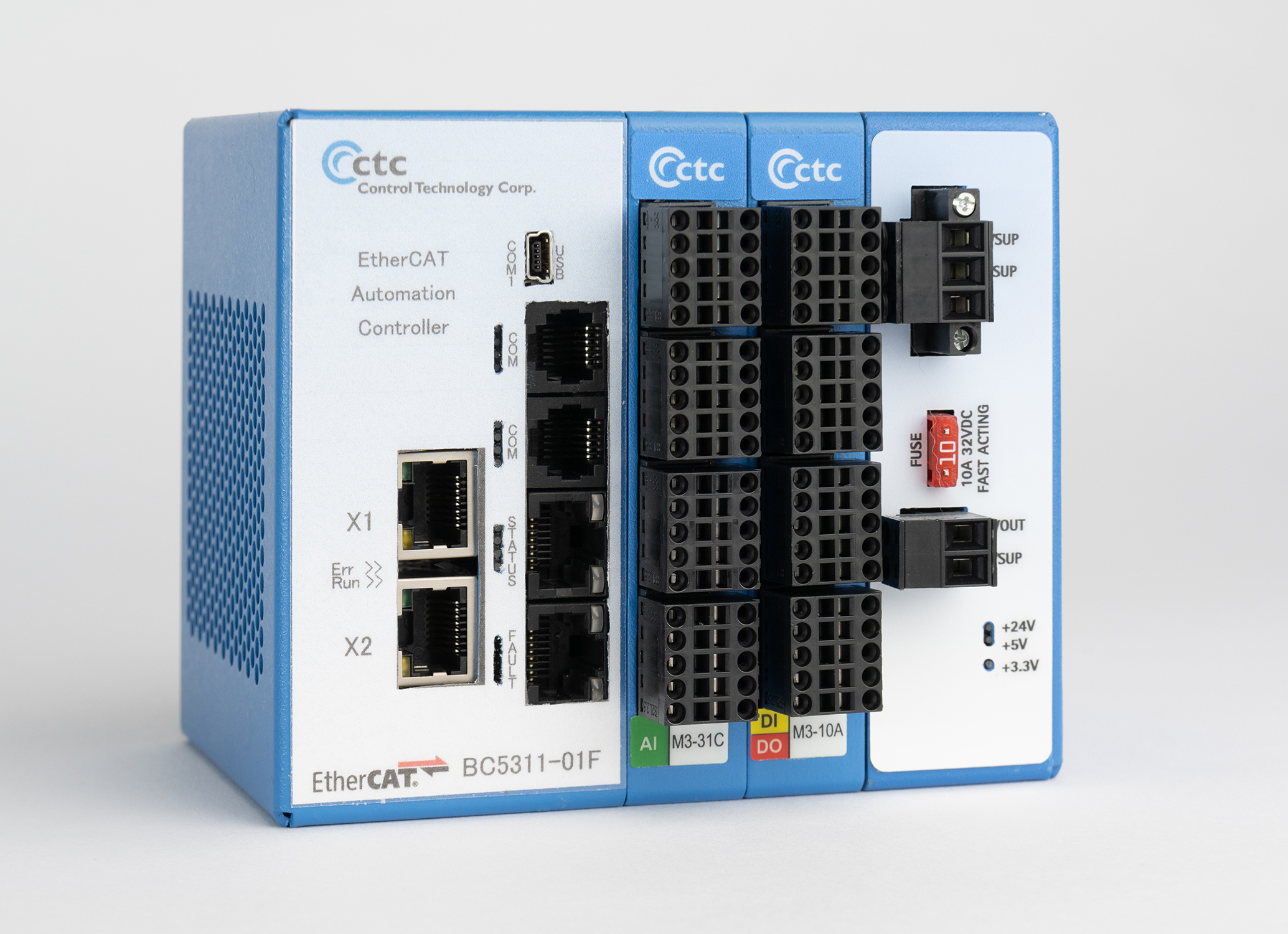 ECAT EtherCAT Coupler and Automation Controller with 2 slots.