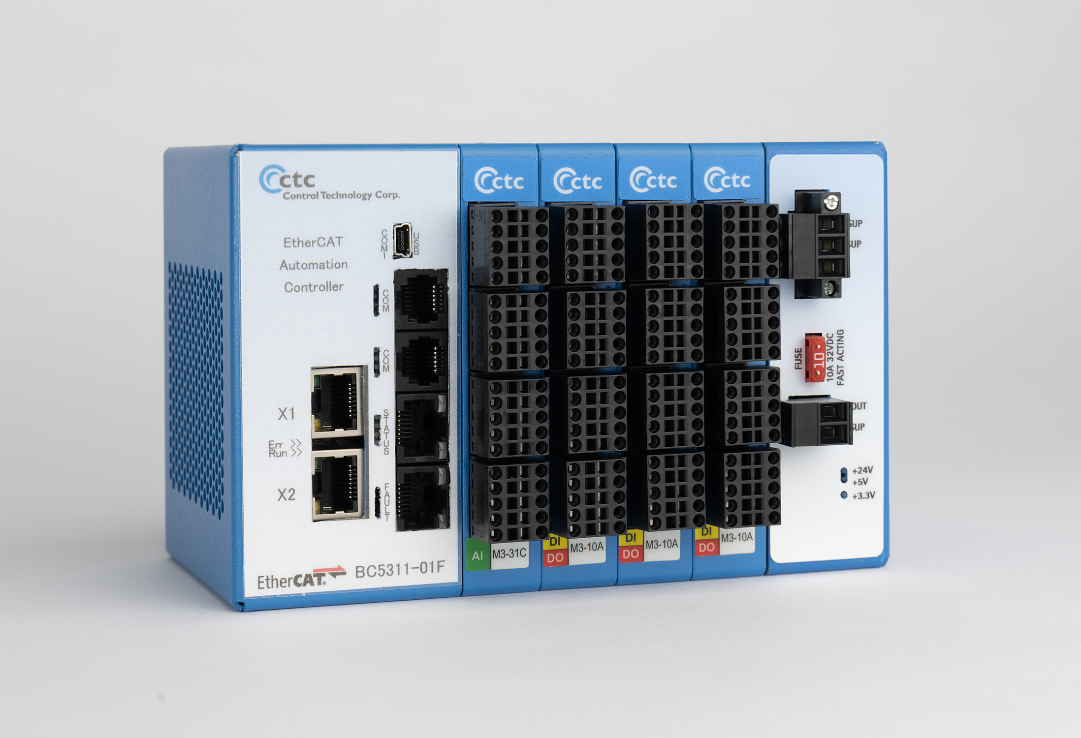 ECAT EtherCAT Coupler and Automation Controller with 4 slots.