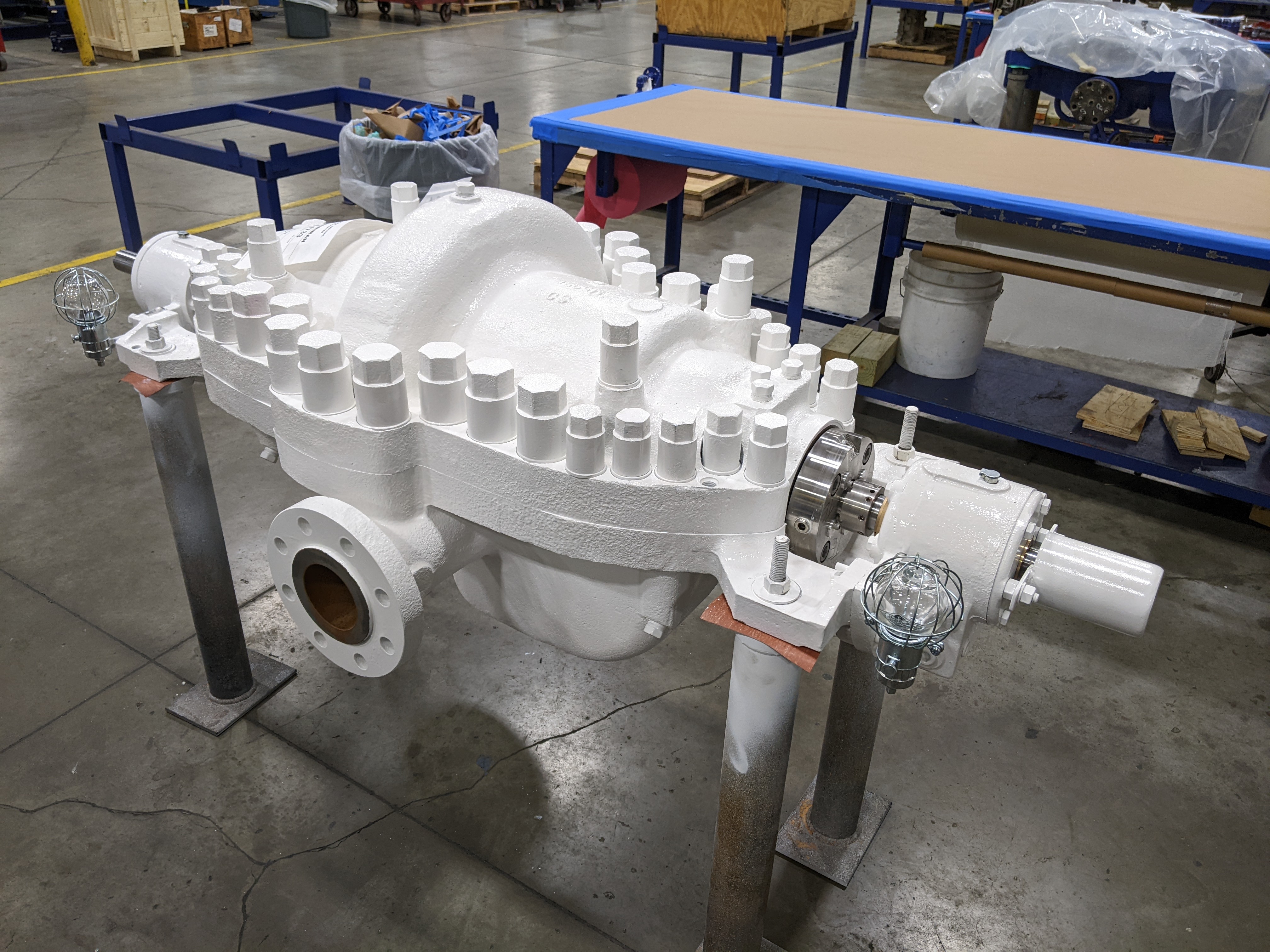 Once all parts were received, they underwent a preassembly process to allow the technicians to verify the fit and design of the new component, before the pump was prepared for shipment back to the customer