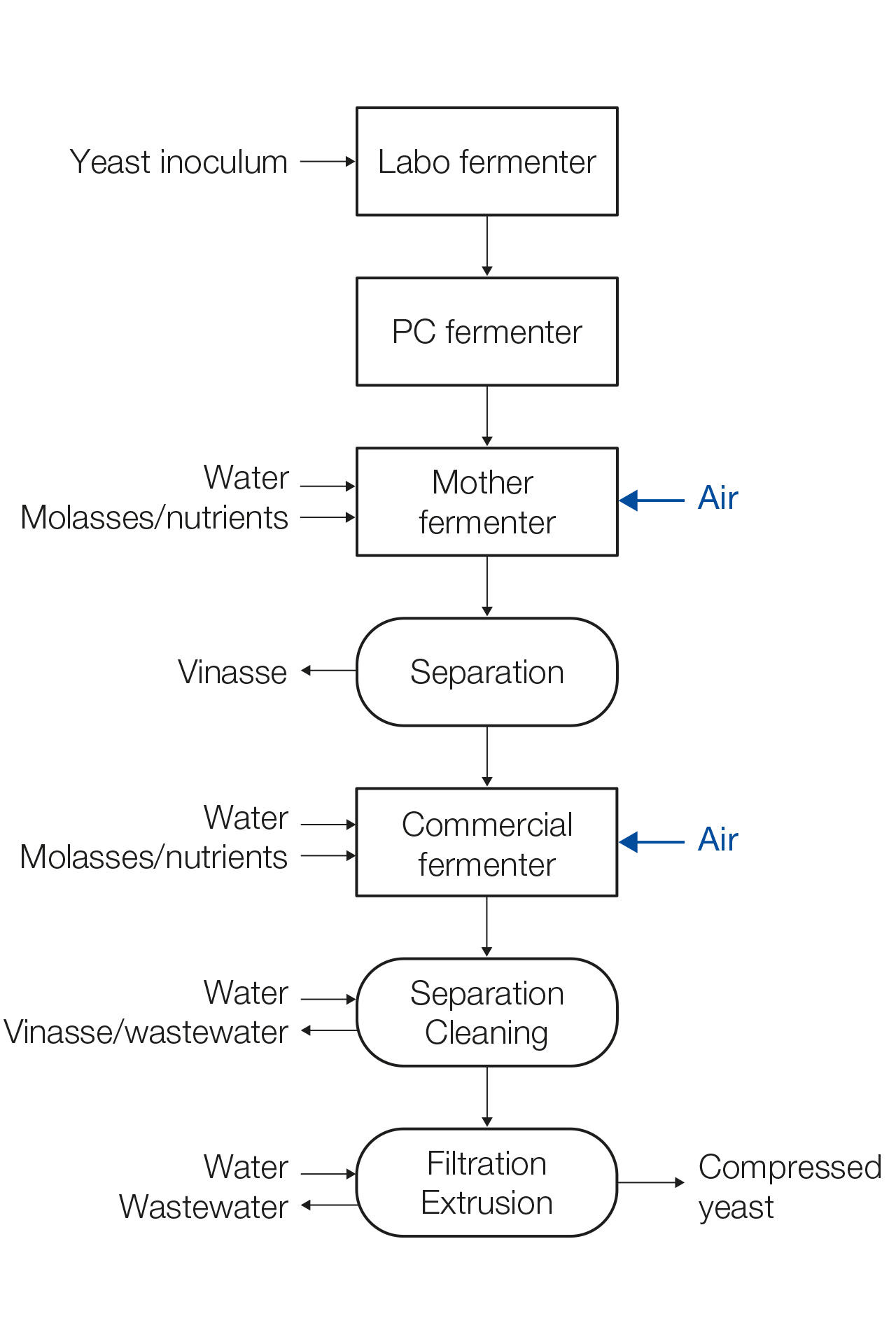 Yeast fermentation process