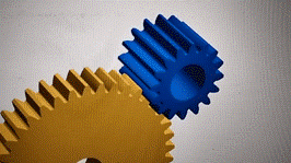 Spur gears contact takes place simultaneously over the entire face width of the teeth, positioned in parallel to the gear’s axis.