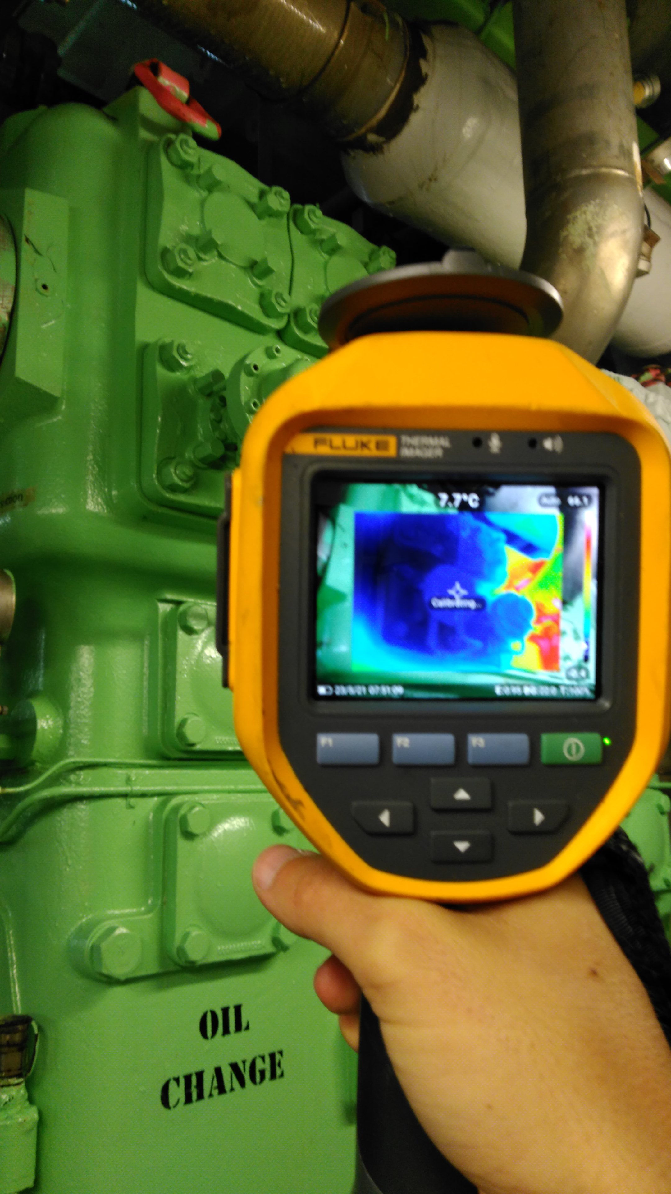 Thermal imaging is one of the methods of identifying gas leakage, which can lead to reduced efficiency and reliability in a compressor. (for web use only)