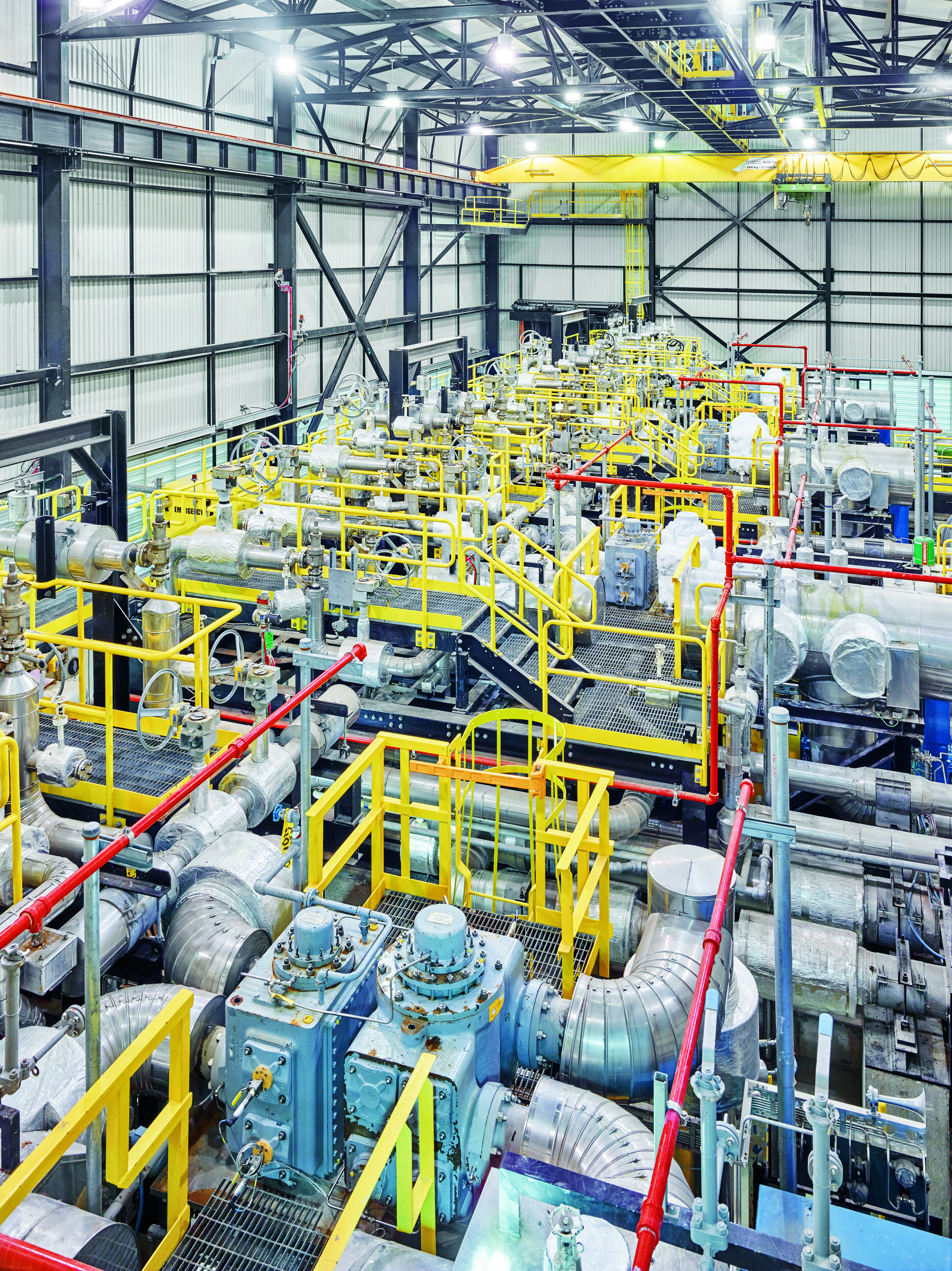 A typical terminal equipped with LNG compressors.